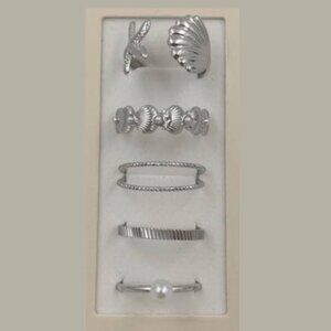 SEASHELL THEMED RING SET!!